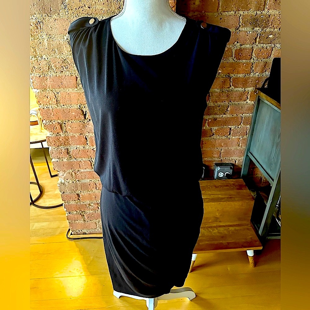 Banana Republic Navy ruched dress. Sz Medium